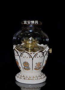 佛教用品陶瓷酥油灯 八吉祥莲花油灯的工艺与选购指南
